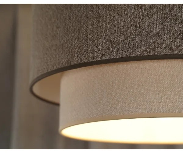 Duolla-Prisadený luster BOHO ECO RECYCLING 1xE27/15W/230V pr. 45 cm hnedá/krémová