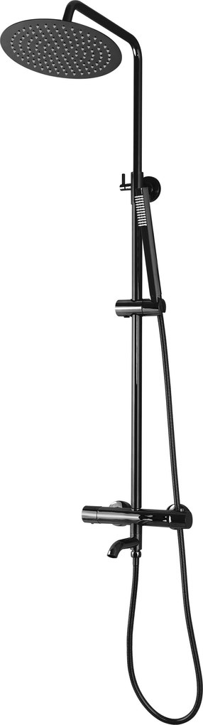 Rea Lungo, termostatická sprchová/vaňová súprava, čierna lesklá, REA-P8763