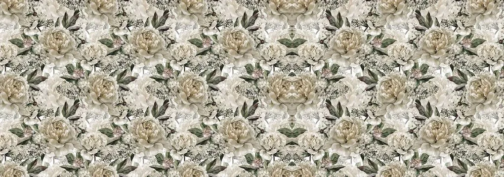 Fototapeta - Béžové pivonky (254x184 cm)
