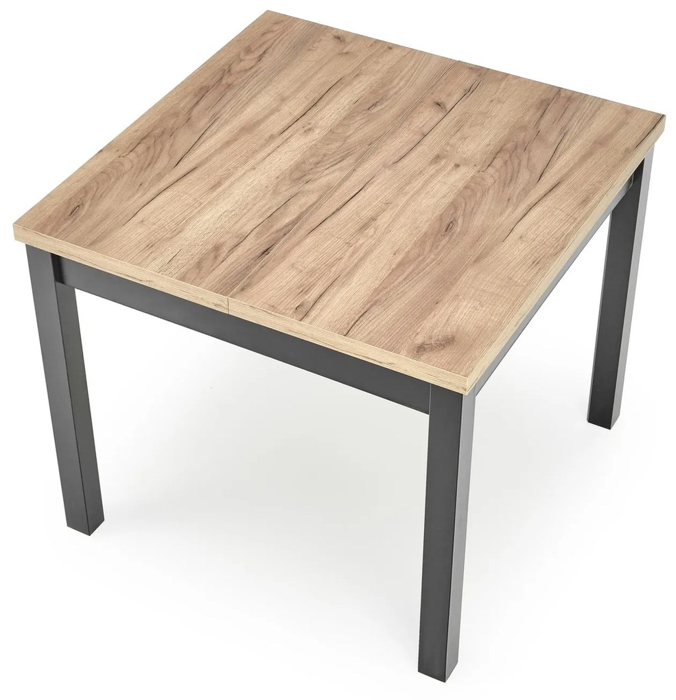 Jedálenský rozťahovací stôl TIAGO SQUARE 90/125 cm dub craft zlatý/čierny
