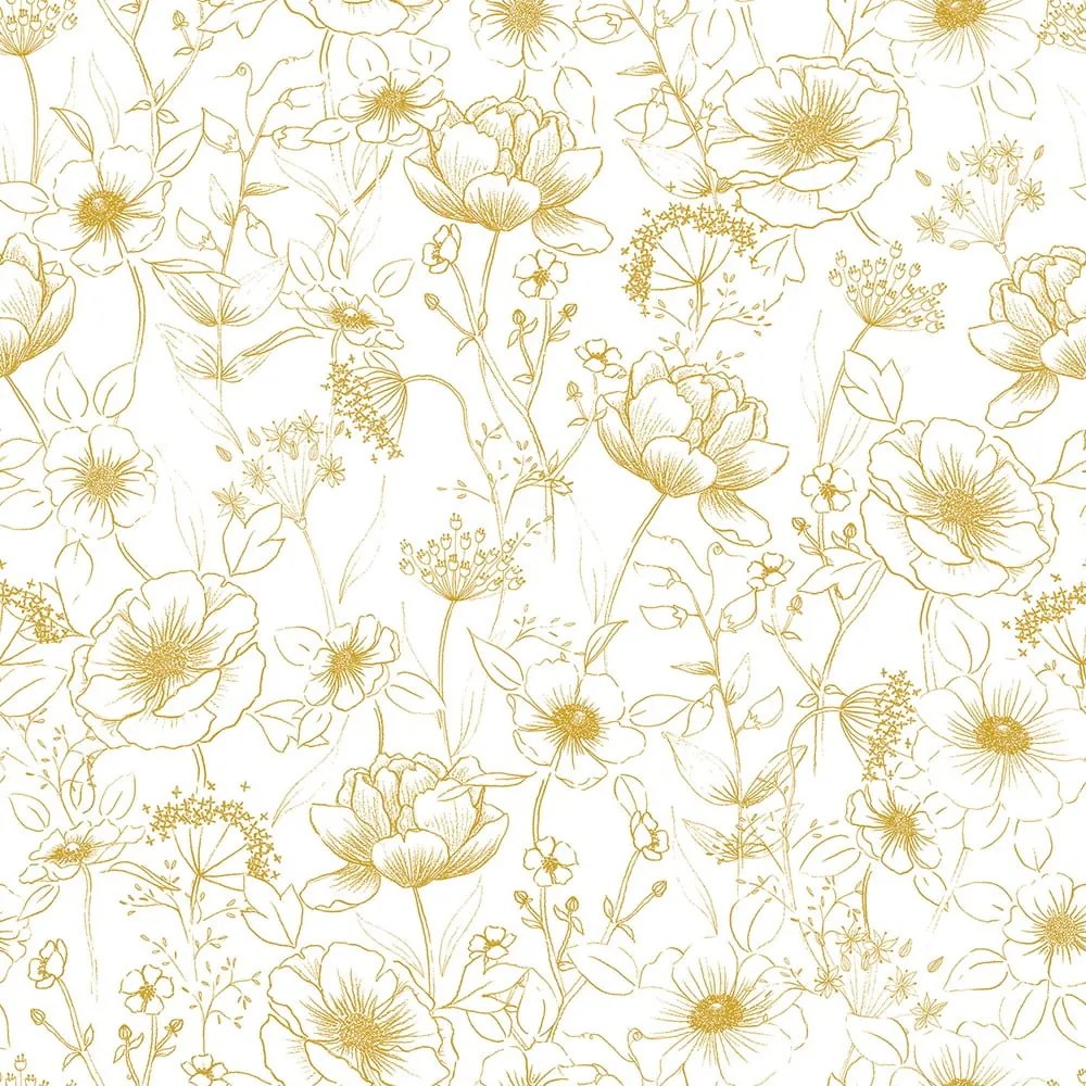 Detská tapeta 10 m x 50 cm Flowers Botany – Lilipinso