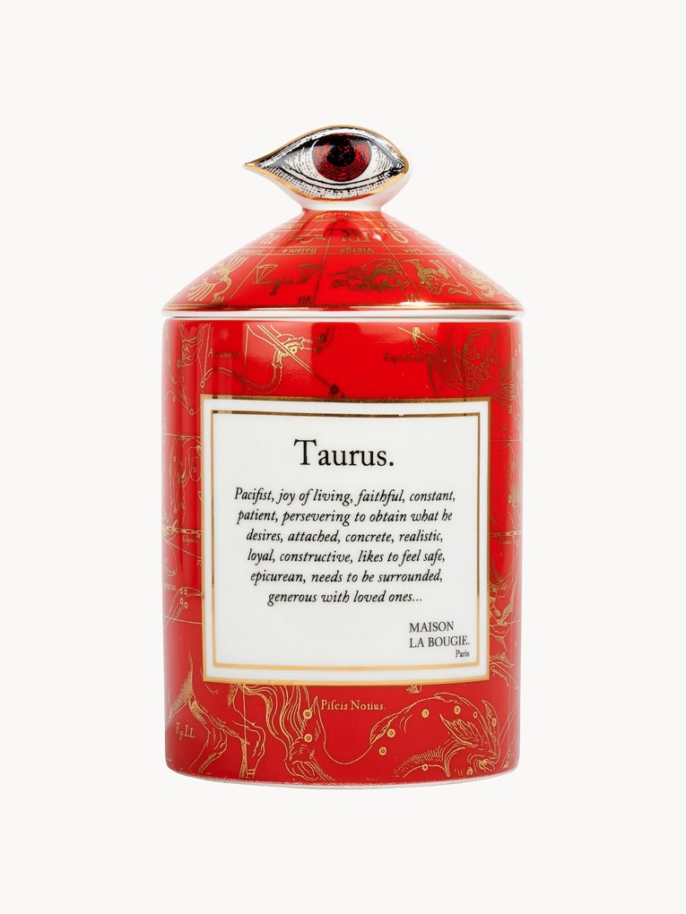Ručne vyrobená vonná sviečka Taurus (mandarínka, santalové drevo a pačuli)