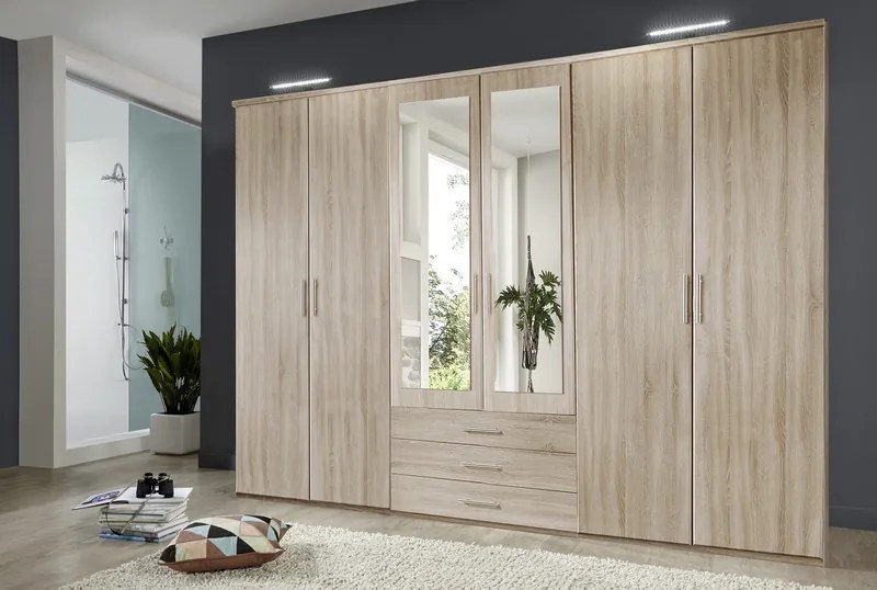 Šatníková skriňa Ben, dub sonoma