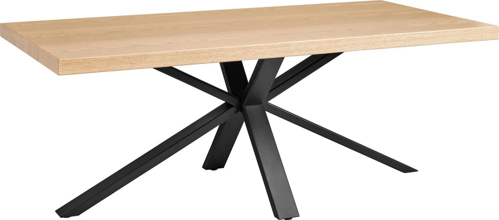 XXXLutz JEDÁLENSKÝ STÔL, dub, prírodná farba, čierna, 200/100/76 cm MID.YOU - Online Only jedálne - 000055008001