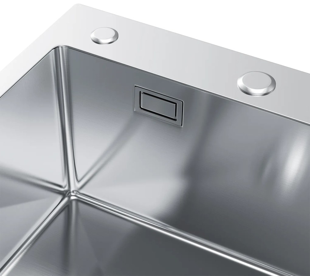 Erga HD, 1-komorový oceľový drez 780x490x210 mm, ľavý, oceľová, ERG-MLS-HD7849L