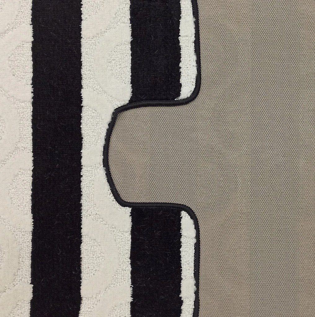 DY Kúpeľňová sada koberčekov s výrezom Said XL - čierna