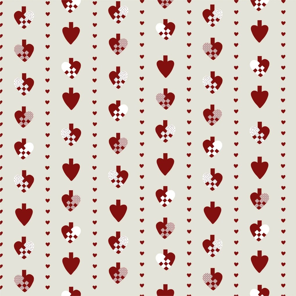 Ib Laursen Papierové obrúsky Braided Hearts – 20 ks