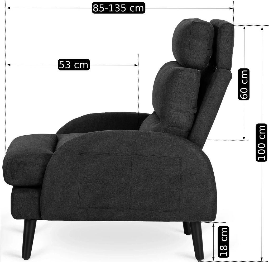 PROXIMA.store - Sklápacie kreslo HENRY FARBA: hnedá