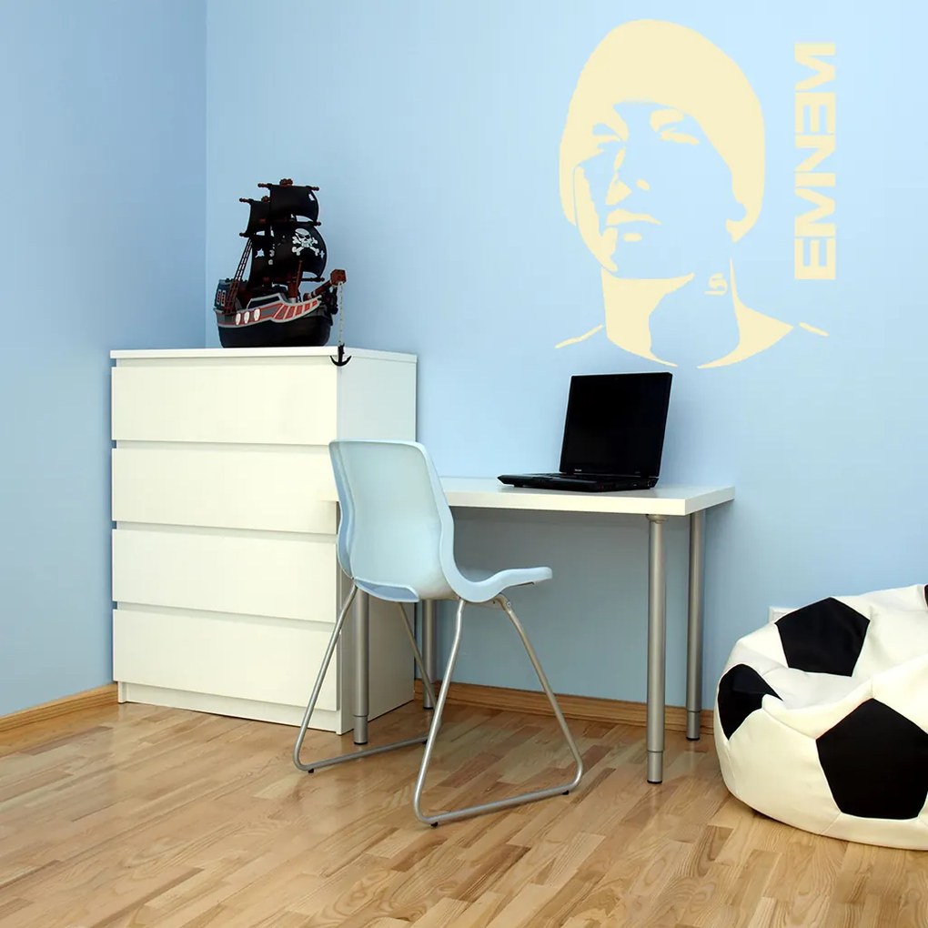 Veselá Stena Samolepka Eminem Farba: fialová, Veľkosť: 80 x 94 cm