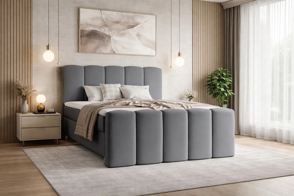 ČALÚNENÁ VYSOKÁ POSTEĽ S MATRACOM GABRIELE 200X200