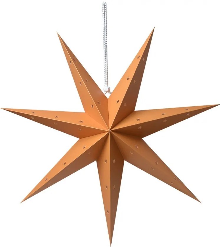Bronzová závesná vianočná papierová hviezda L - 60*22*60 cm