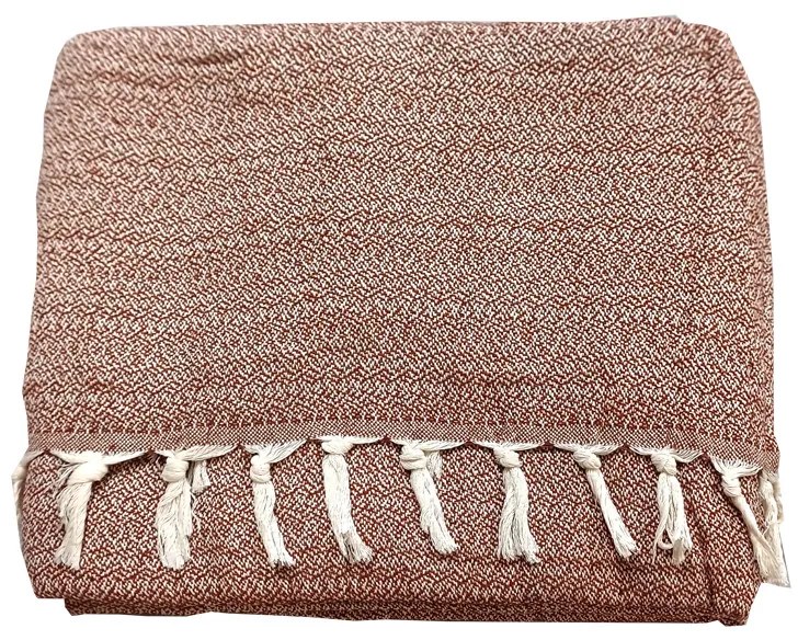 Prehoz na posteľ OVERKAST BROWN 240x260cm