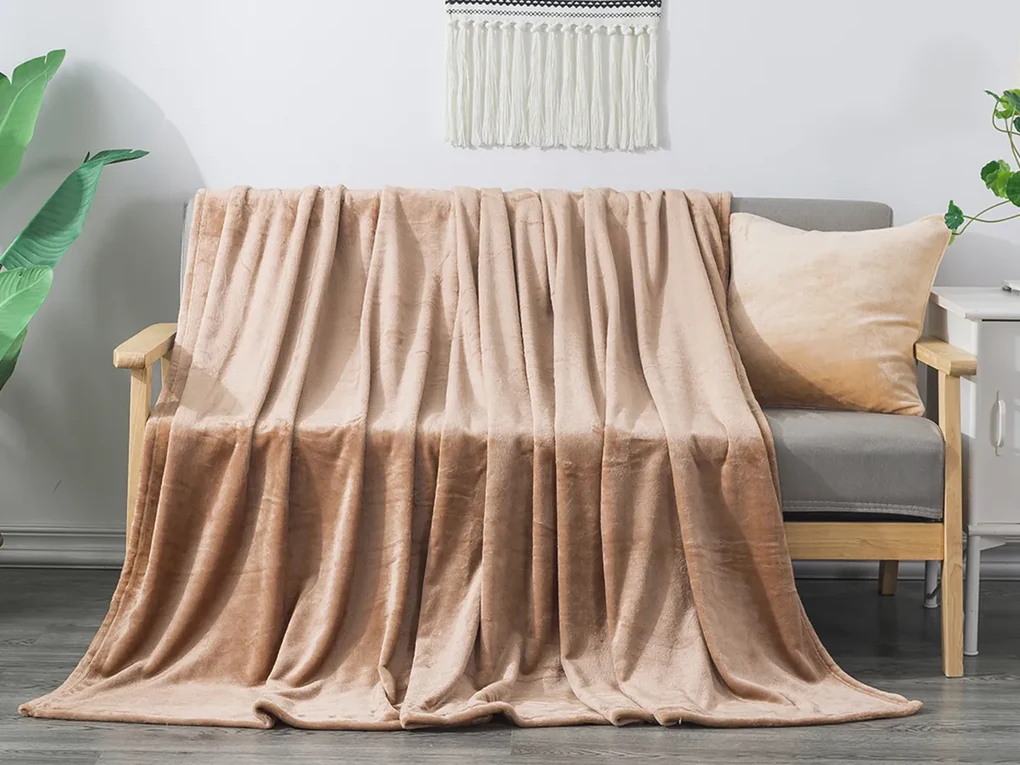 XPOSE® Mikroplyšová deka Exclusive - hnedá 150x200 cm