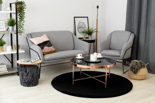 Koberec BUNNY kruh čierny