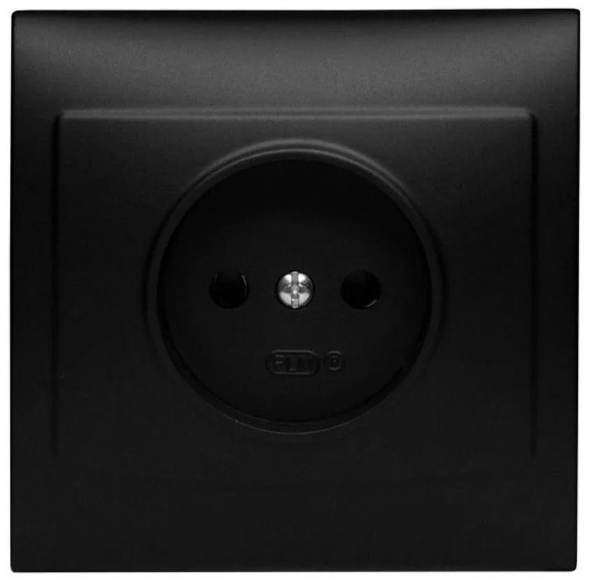 Zásuvka GP-1V B/U GP-1V Vega  čierna matná