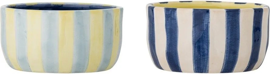 Žlté/modré keramické misky v súprave 4 ks 300 ml Phoenix – Bloomingville