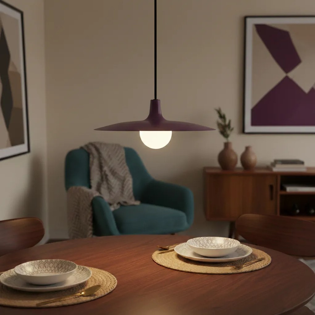 Retro závesná lampa fialová pre koľajnicový systém 1-fázový - Slimline Panzi