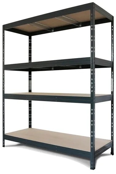 AR Shelving Regál so 4 policami Rivet, 180 x 180 x 60 cm, sivý (100242152)