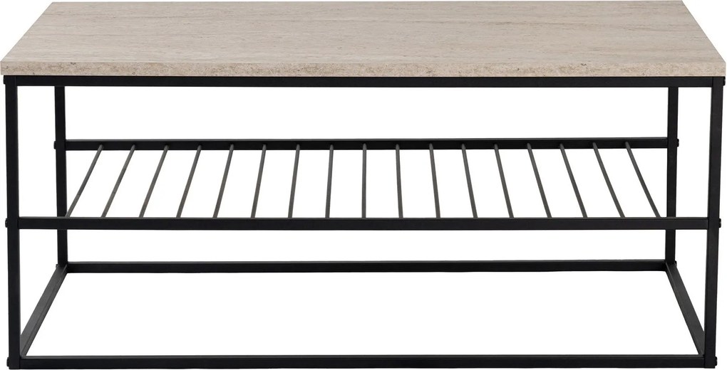 Konferenčný stôl Asude - Black, Travertine