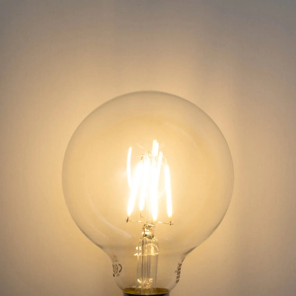 Sada 5 stmievateľných LED žiaroviek E27 G95 5W 450lm 2700K