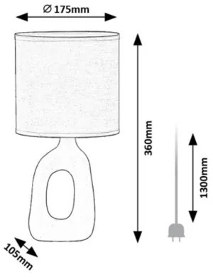 Rabalux 74072 - Stolná lampa SYLIRA 1xE14/40W/230V modrá