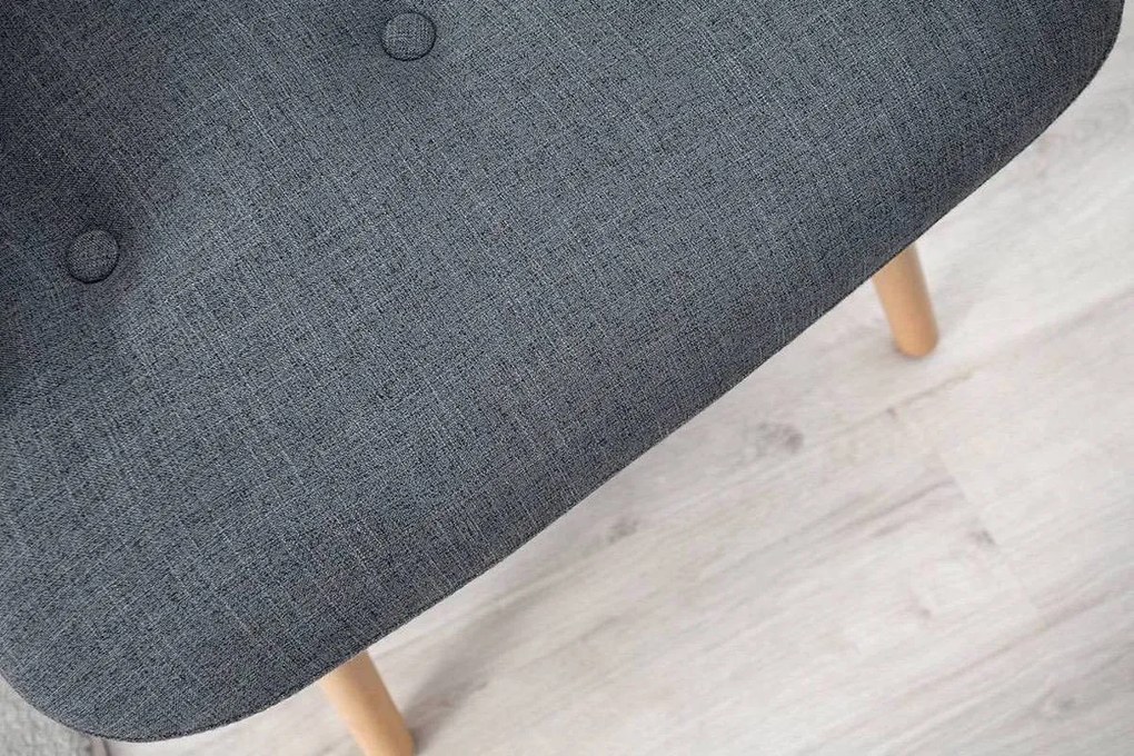 Set kresla a podnožky Sweden sivá