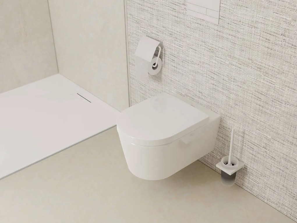 Hansgrohe AddStoris, držiak na WC kefu nástenný, matná biela, HAN-41752700