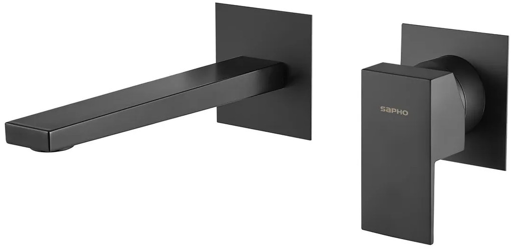 Sapho Sapho, LATUS podomietková dvojprvková umývadlová batéria, čierná matná, 1102-78B