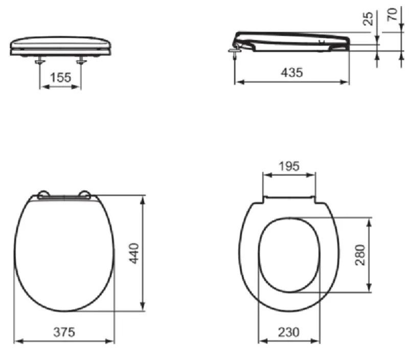 Vima Vima - WC sedátko, biela 807