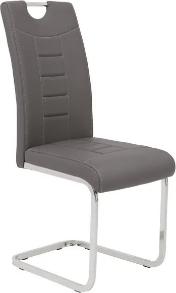 Jedálenská stolička Ruby, šedá ekokoža