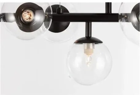 Retro luster Odillia B 65 čierna číra