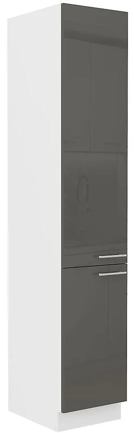 Kuchynská skrinka Lara 40dk-210 2f Bb Mdf Šedá lesk