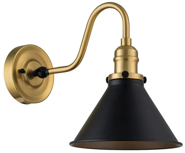 Elstead PV1-AB-MB - Nástenné svietidlo PROVENCE 1xE27/60W/230V zlatá/čierna