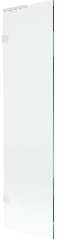 Mexen Lunar L, 1-krídlová vaňová zástena 50 x 150 cm, 8mm číre sklo, biely profil, 897L-050-000-20-00