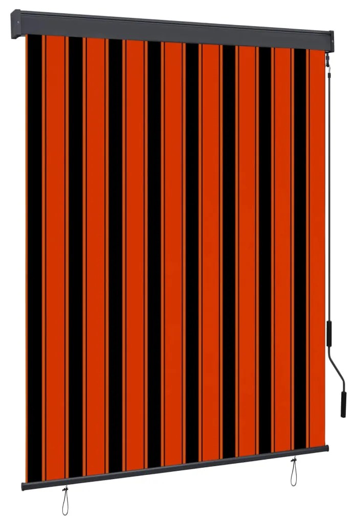 vidaXL Vonkajšia zatemňovacia roleta 140x250 cm oranžová a hnedá
