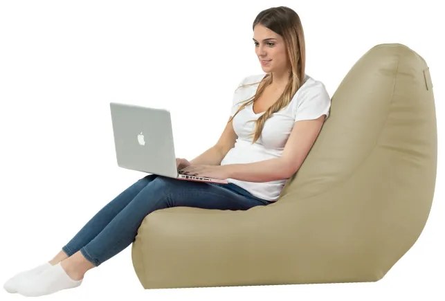 Kreslo Bali ekokoža zemité béžové