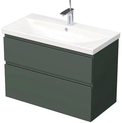 Kúpeľňová skrinka s umývadlom Intedoor LANDAU 90x65 cm zelená