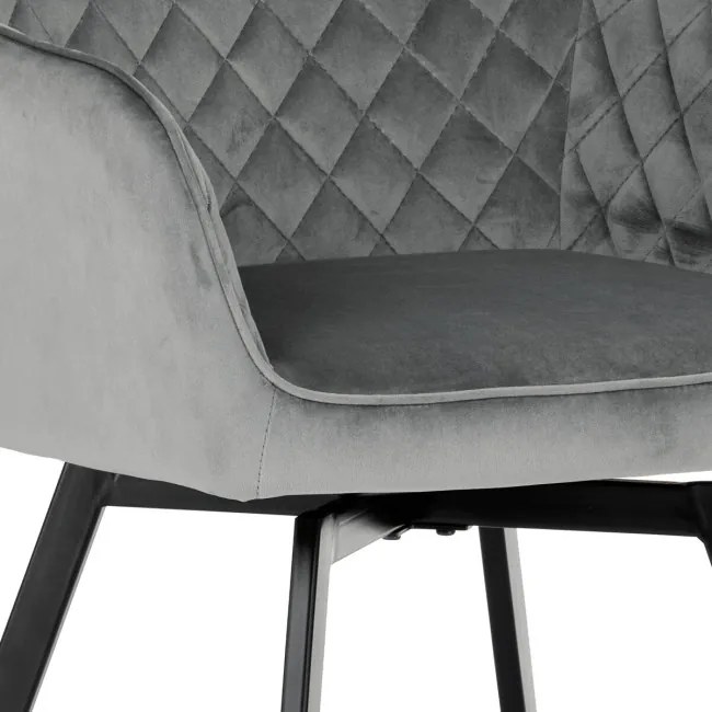 Jedálenská stolička zamatová, sivá DCH-425 GREY4