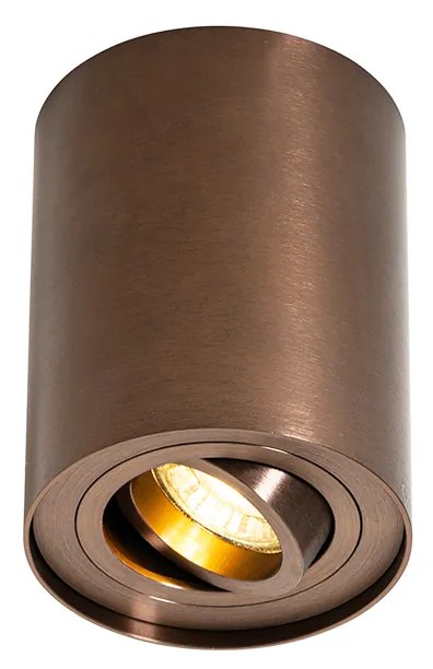 Moderné stropné bodové svetlo tmavo bronzové sklápateľné a otočné - Rondoo Up