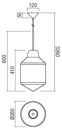 Redo 01-1772 - Luster na lanku AMNO 1x/E27/42W/230V pr. 26 cm béžová