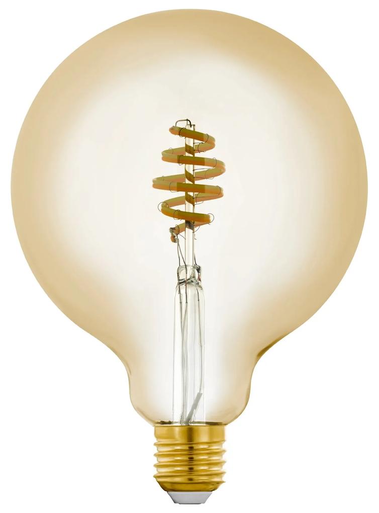 EGLO Múdra LED žiarovka LM-ZIG, E27, G125, 5,5 W, teplá biela-studená biela, jantárová
