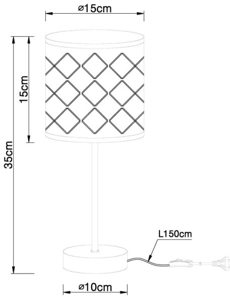 Globo 15229T - Stolná lampa CLARKE 1xE14/40W/230V