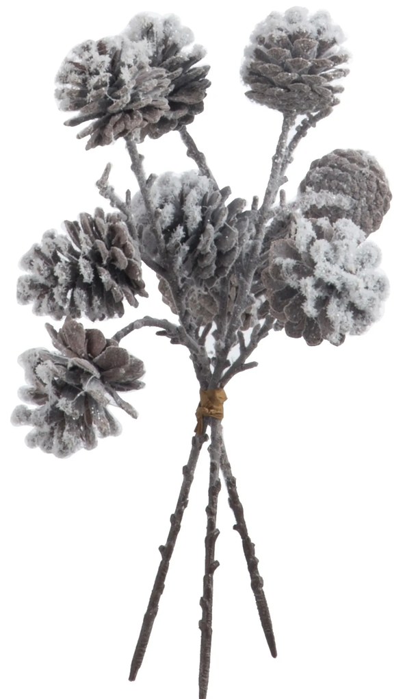 Zväzok vetvičiek so zasneženými šiškami - 14 * 10 * 33 cm