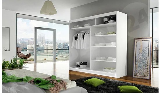 Skriňa London I 180, Farby: kašmír, Osvetlenie: osvetlenie LED RGB - farebné