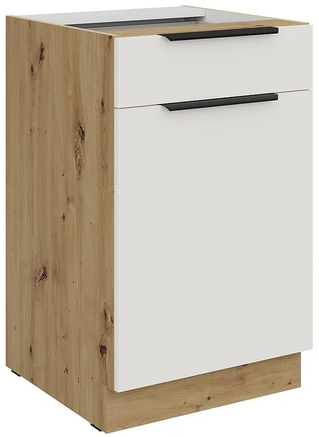 Kuchynská skrinka Aria-Wh/Ar Anti Fingerprint 50d 1f 1s Bb