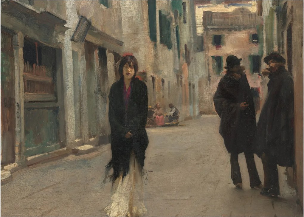 Obraz - John Singer Sargent, Street in Venice, reprodukcia (70x50 cm)