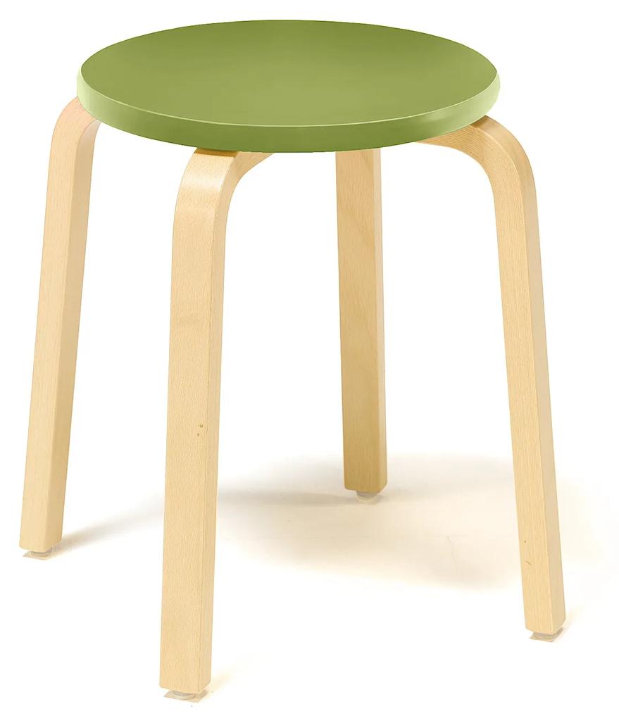 Drevená stolička NEMO, V 430 mm, breza, zelená