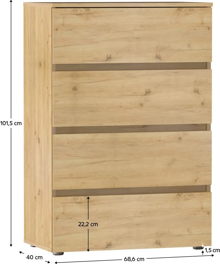 Komoda PARMAD, dub artisan
