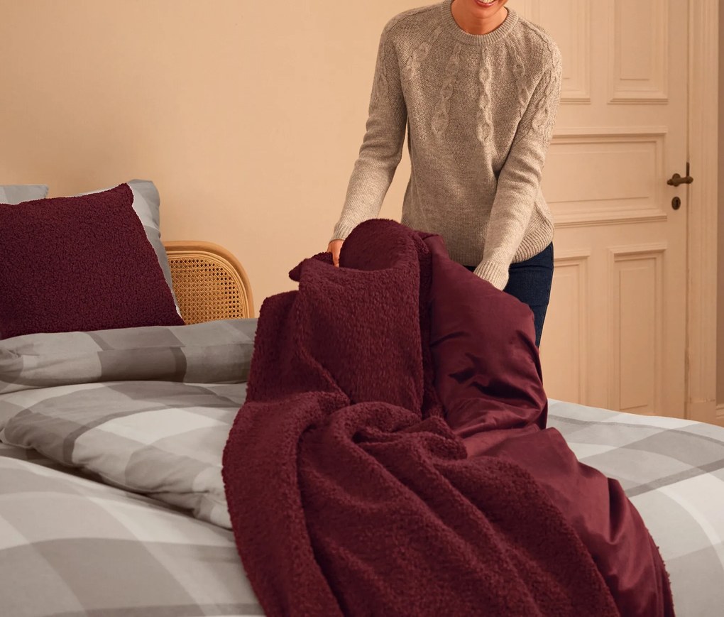 Plyšový dekoračný poťah na vankúš