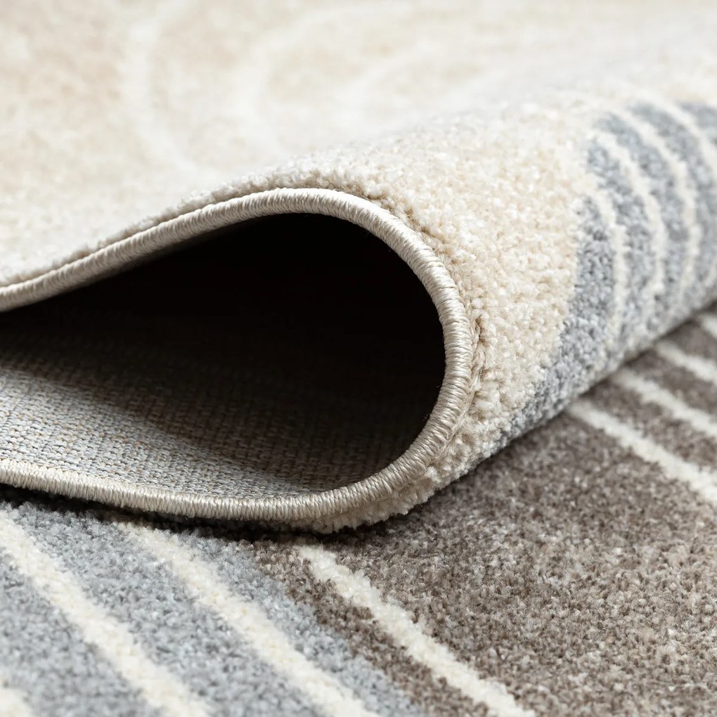 Dywany Łuszczów, Kusový koberec Fusion 0810 beige/brown, 140x190, viacfarebná, kancelária